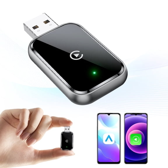 ANGAUSS Wireless CarPlay Android Auto Adapter Mini USB Design Fast Stable Connection for iOS Android