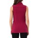 thumbnail image 3 of CHALECO DE MEZCLILLA PARA MUJER INSPIRE CHIC SIN MANGAS, CIERRE DE BOTONES, LONGITUD MEDIA, VESTIDO CASUAL, TALLA XS, ROJO OSCURO, 3 of 6
