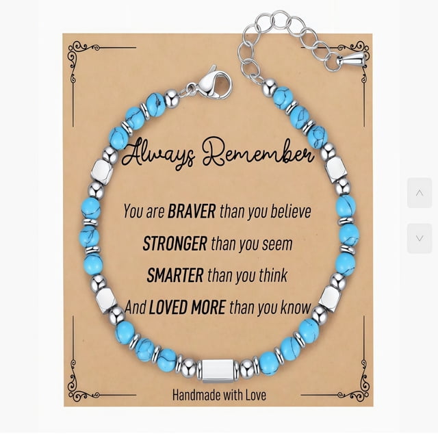 Bracelet à Breloque Perlée Réglable pour Filles Bracelet Élastique Extensible Message Motivationnel Bijoux# Fin Début# s#Catégorie de Produits Bracelets Titre de Produit Bracelet à Breloque Perlée Réglable