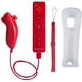 thumbnail image 4 of Wii Remote with Motion Plus,2 Pack Wii Controller Compatible with Wii and Wii U Console Wii Remote Controller with Shock Function (Red), 4 of 5
