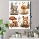 thumbnail image 4 of Qisvanset Framed Canvas Wall Art 12x16 Inch Woodland Bear Forest Nursery Printed Wall Art Decor, 4 of 5