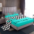 thumbnail image 1 of Erosebridal Cartoon Anchor Sheet Set Queen, Ocean Wave Bedding Sets Queen Size, Stripe Geometry Decor, 4-Piece, 1 of 7