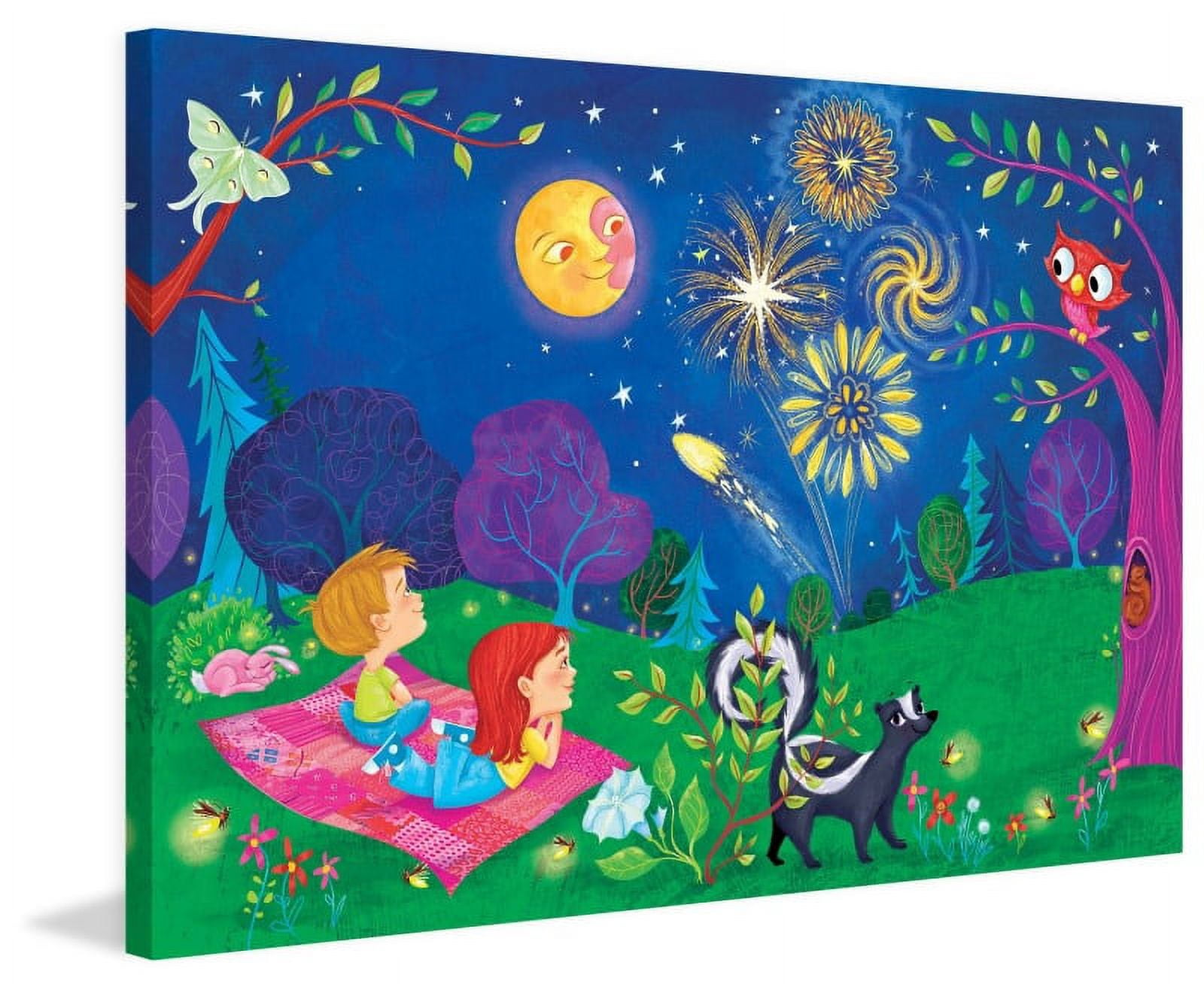 Marmont Hill "Beautiful Night" by Curtis Painting Print on Canvas