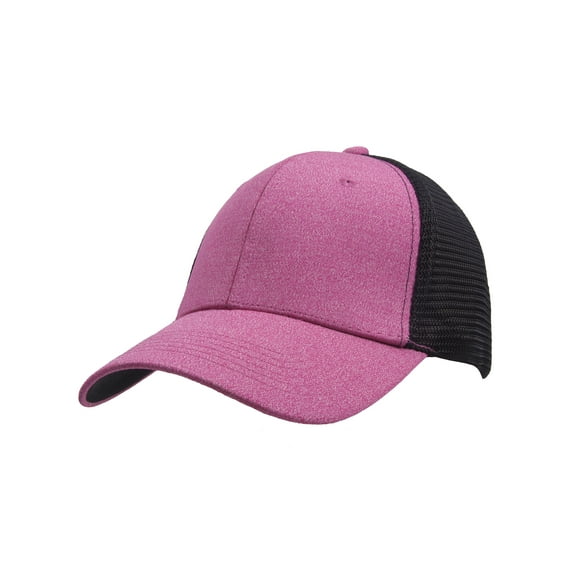 Top Headwear Heather Print Athletic Stretch Fit Baseball Hat - Pink - LXL