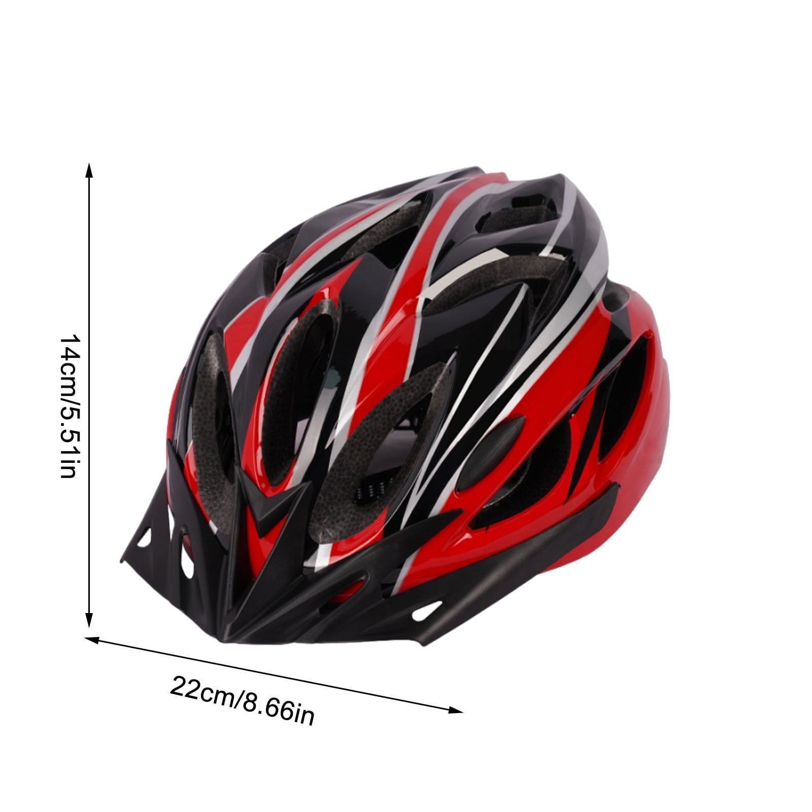 Qiopertar Integrated Cycling Helmet, Men's Women's Road Bike Helmet with Adjustable Fit, Lightweight Ventilated Bicycle Helmet for Commuting Mountain Cycling Sports