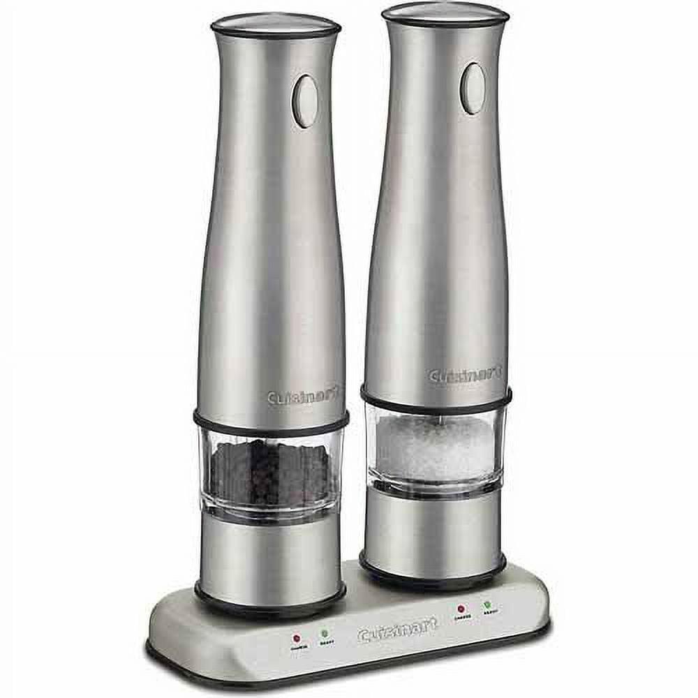 Cuisinart Rechargeable Electric Salt & Pepper Mill Set - Brushed