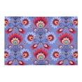 thumbnail image 2 of MKHERT Floral Folk Blue Background Doormat Rug Home Decor Floor Mat Bath Mat 23.6x15.7 inch, 2 of 3