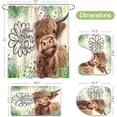 thumbnail image 6 of 4 Pcs Sunflower Highland Cow Shower Curtain Sets with Rugs for Bathroom Decor, Rustic Funny Bathroom Sets with Shower Curtain and Rugs, Cute Bathroom Curtain Set with Mats (Hooks Not Included), 6 of 6