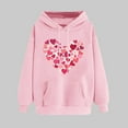 thumbnail image 2 of Fjofpr Valentine Clothes Women Sweatshirts for Women under $10.00 Women's Print Winter Hoodie Pullover Tops Long Sleeved Comfortable Sweatshirt, 2 of 5