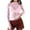 Pink, variant on Ltctricy Lace Long Sleeve Tops for Women Trendy Mesh Mock Neck See Through Shirt Casual Party Blouse Clubwear