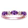 thumbnail image 3 of Star K � Oval 5x3 Genuine Amethyst three stone oval band, 3 of 9