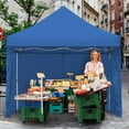 thumbnail image 3 of Patiojoy 10x10ft Pop up Tent, 4 Height Adjustment Folding Camping Tent with Awning Blue, 3 of 10