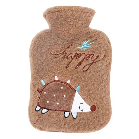 

Cartoon Plush Warm Water Bag 500ml Good Heat Insulation Effect Explosion-proof Leak-proof Anti-scalding Warm Belly Hot Water Bottle