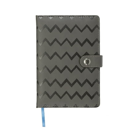 Markings By Crgibson Leatherette Gray Chevron Journal