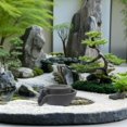 thumbnail image 1 of Minkissy Continuous Flow Fountain with Elegant Design in Grey for Living Room Ambiance 1 Set, 1 of 6