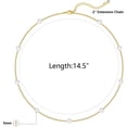 thumbnail image 2 of Gargantilla de perlas para mujer Euphrates chapada en oro de 14 quilates con cadena ajustable, 2 of 8