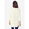 thumbnail image 3 of Roaman's Women's Plus Size Scallop Hem Pointelle Sweater, 3 of 5