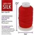 thumbnail image 4 of The Beadsmith Pure Silk Cord – Red, Size FFF (0.419 mm), 92 Yards (276 ft), 1/2 oz Spool, 4 of 8