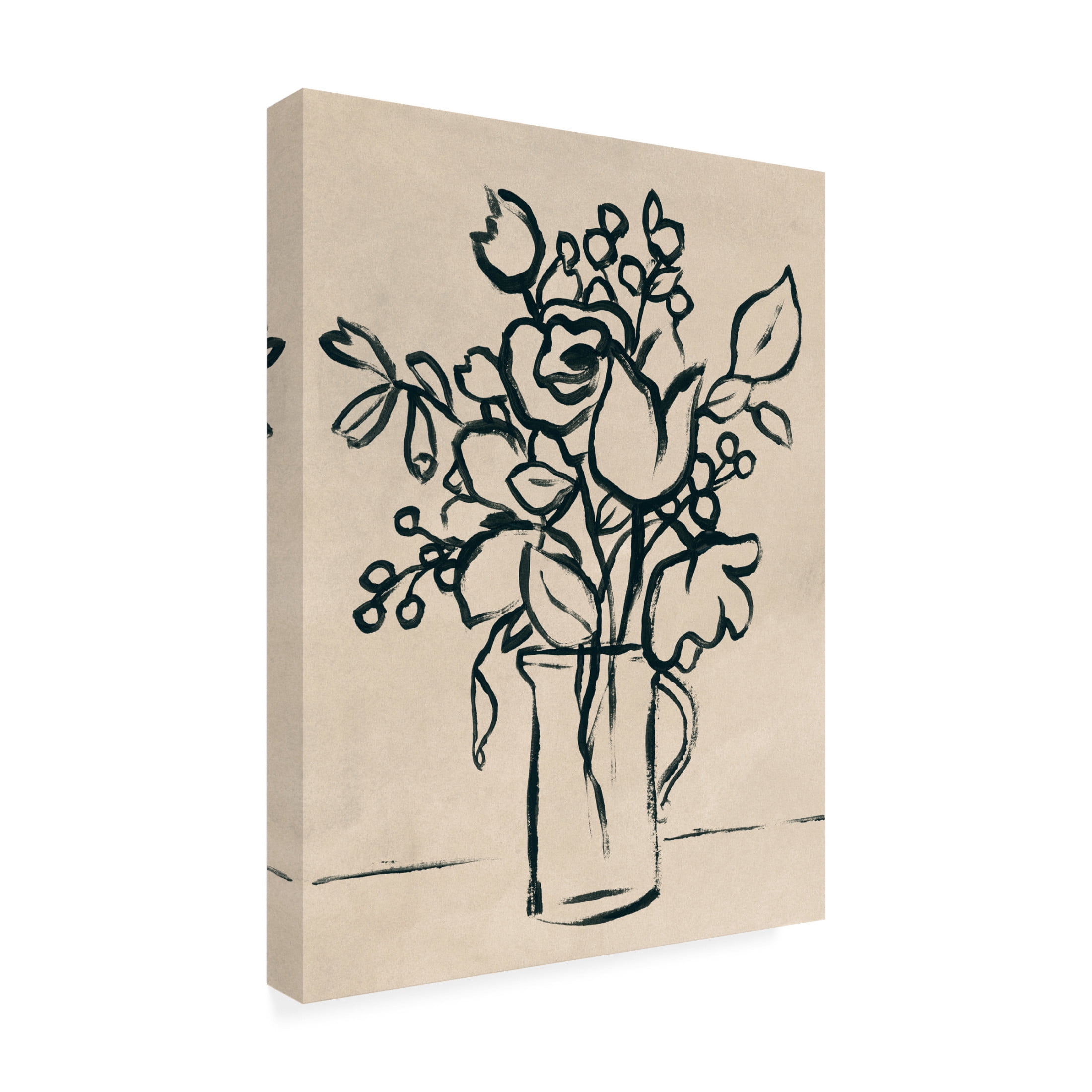 Trademark Fine Art June Erica Vess Parchment Posey II Canvas Wall Art