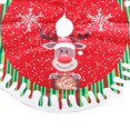 thumbnail image 3 of 78 cm árboles de Navidad falda redonda Base piso alfombra cubierta adorno de Navidad decoración (alce) BR  Rojo Verde, 3 of 5
