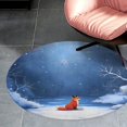 thumbnail image 2 of Cartoon Colorful Fox Round Area Rugs for Bedroom Living Room, 4FT Soft Comfy Indoor Circle Carpets, Floor Mat, 2 of 6