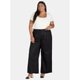 thumbnail image 4 of Terra & Sky Women's Plus Size Wide Leg Pants, 30" Inseam, Sizes 0X-5X, 4 of 5