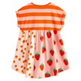 thumbnail image 2 of Vestidos de manga corta con estampado de fresas y dibujos animados para niñas pequeñas, 2 of 8