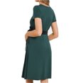 thumbnail image 4 of Bearsland Women’s Short Sleeve Maternity Dresses Casual Stretchy Modal Pregnacy Dresses with Belt, 4 of 6
