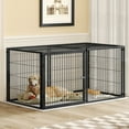 thumbnail image 2 of Jopath 63.7" Indoor Dog Cage with Top Pet Cage Dog Kennel for Medium Dogs Puppy Dog Playpen Black 63.7"L x 34.2"W x 31.7"H, 2 of 8