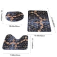 thumbnail image 2 of EGYMEN Bathroom Rug Mat Set 3 Piece, Microfiber Shaggy Bath Set, Non-Slip Ultra Soft Carpet Mats, Absorbent with U-Shaped Toilet for Bathroom, Tub, Shower, 2 of 6