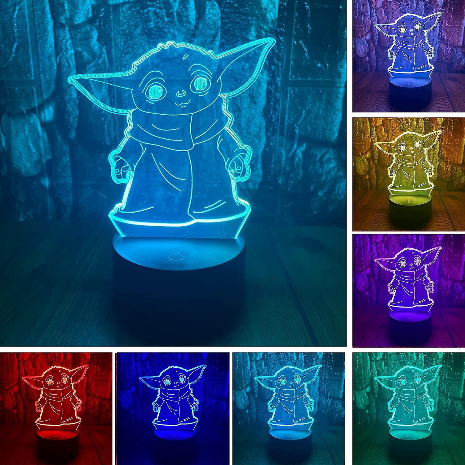 JT Baby 3D Color Changing LED Night Lights, Multi Color