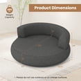 thumbnail image 2 of Costway 2PCS Inflatable Lounger Air Sofa with Detachable Cover Spacious Lying Area & Wide Armrests Blow Up Lounge Chair for Living Room Grey, 2 of 8