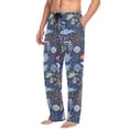 thumbnail image 2 of FORMRS Mens Pajama Pants with Pockets Cotton Sleepwear Lounge Bottoms Sizes S-2XL, Cartoon Ocean Pattern, 2 of 7