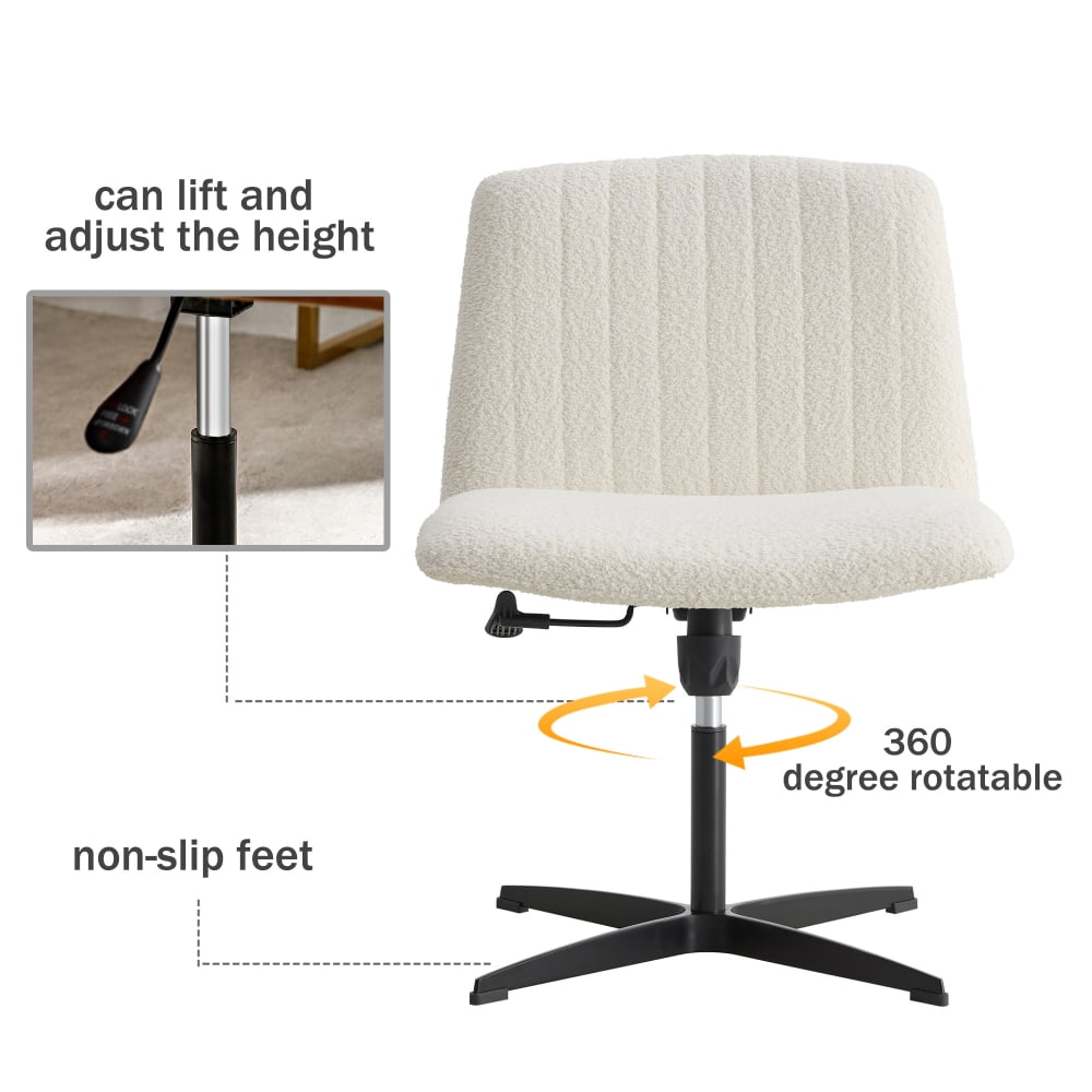 360 Swivel Desk Chair No Wheels Height Adjustable Office Chair