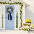 thumbnail image 5 of Wreath Sash for Front Door,Cotton Wreath Satin Sash Garland Ribbon Accessories,Wave WreathSash for Front Door Holiday,for Wreaths Yard Doorway Indoor Outdoor Bow Bridal Shower Home Decor Blue, 5 of 6
