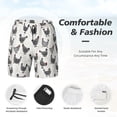 thumbnail image 5 of Lsque Mens Swim Trunks Funny Chicken Pattern - Bathing Suit Compression Liner - Beach Swim Shorts Swimwear - (S-3XL) - Stretch Quick Dry -XX-Large, 5 of 9