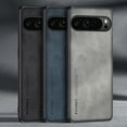 thumbnail image 2 of Case Designed for Google Pixel 9 / 9 Pro, Slim Fit Classic PU Leather Shockproof Anti-Slip Lightweight Wireless Charging Vintage Phone Case Cover for Google Pixel 9 / 9 Pro, Brown, 2 of 9