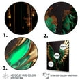 thumbnail image 3 of Designart Green And Gold Angel Wings I Canvas Wall Art, 3 of 5