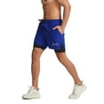 thumbnail image 3 of Men's Active Sweatpants with Inner Layer Athletic Running Shorts 2 in 1 Gym Workout Fitness Phone Pocket Drawstring Shorts, 3 of 8
