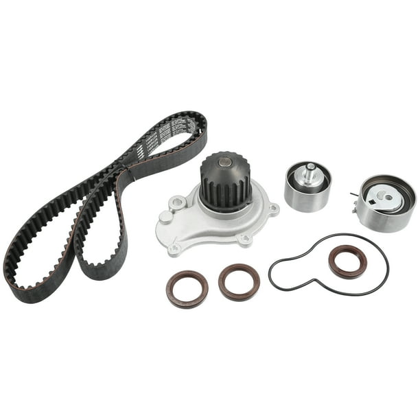 Bomba de agua Unique Bargains, con kit de polea tensora No.4694307AC/4781570AB para Chrysler Pt Cruiser tono plateado, 1 juego