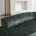 thumbnail image 6 of Oversized Sectional Sofa for Living Room, 114’’ Modern Luxury Plush Chenille 4-Seater Extra Deep & Wide Seat Curved Cloud Couch with 4 Throw Pillows, Green, 6 of 9