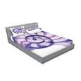 thumbnail image 2 of Ambesonne Modern Fitted Sheet & Pillow Sham Set, Sea Ocean Marine, Full, Purple and White, 2 of 2