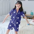 thumbnail image 3 of LNMQLPDBS Summer Pajamas Unisex Baby Clothes Pattern Printed Satin Short Sleeve with Shorts Toddler Pajamas Baby Gifts for Girls Boys Silky Loungewear for Home, 3 of 6