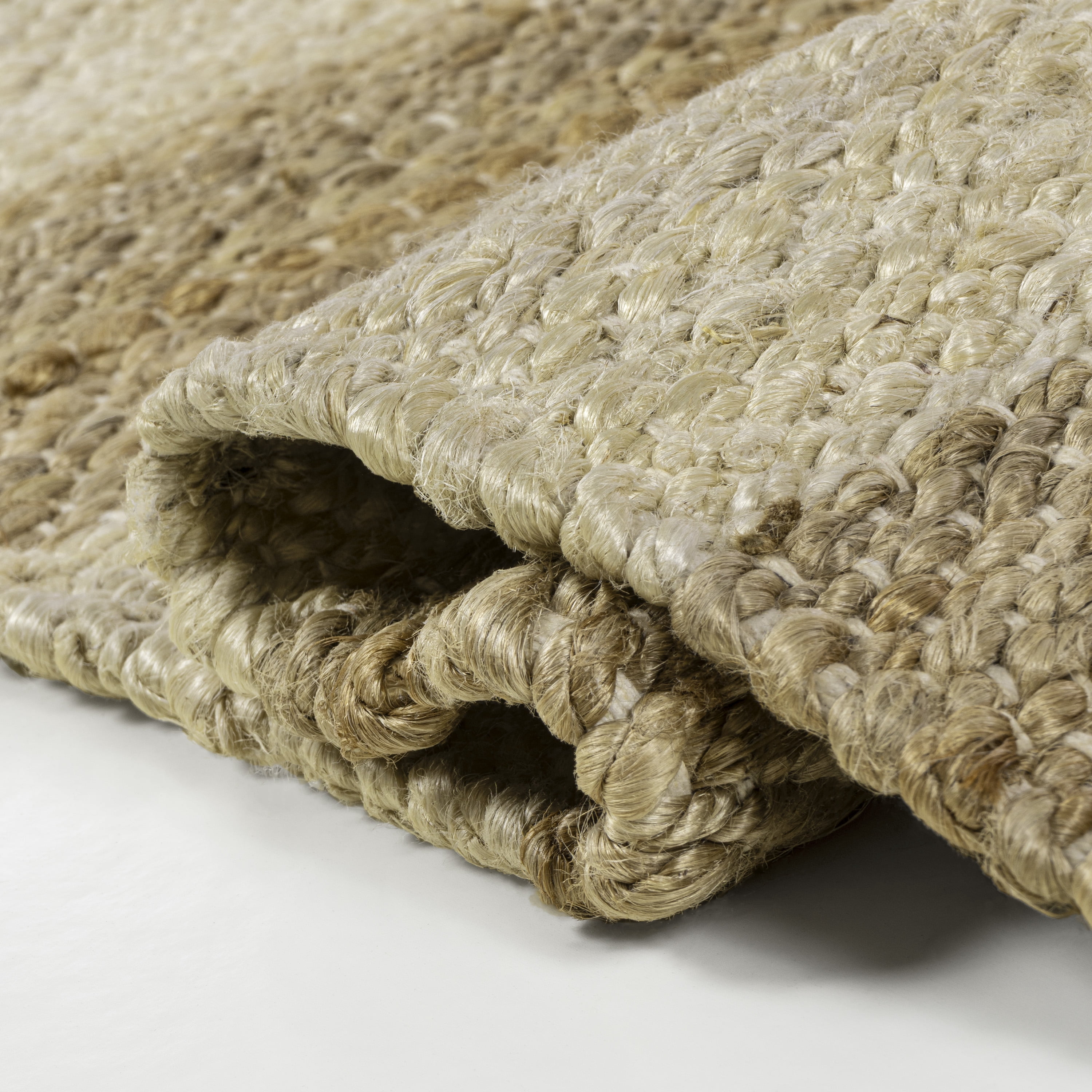 JONATHAN Y NATURAL FIBER 2 x 10 Runner Rug, Jayden Rustic Farmhouse Woven Jute Stripe - Natural/Bleach, NRF202C-210