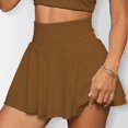 thumbnail image 4 of Nisorays Women's Active Athletic Skort Lightweight Tennis Skirt Perfect for Running Training Sports Golf Brown L, 4 of 8