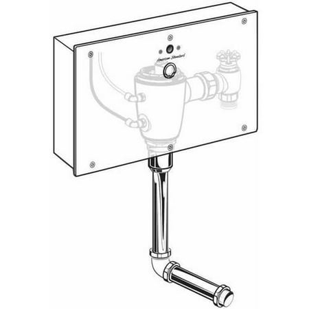 American Standard 6062.505.007 Selectronic Concealed 0.5 GPF Urinal AC Powered Flush Valve with Wall Box, Rough Brass