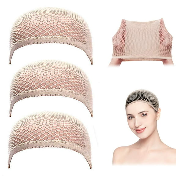 Mesh Wig Cap, Nude Wig Hair Caps for Women, 3 Pack