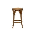 thumbnail image 2 of Linon Seannie 24.25" Round Backless Counter Stool, Walnut/Natural Rattan, 2 of 9