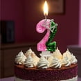 thumbnail image 3 of Sunxin 0-9 Crown Series Pink and Green Birthday Number Candle 0Witch Birthday Candle and Green Number Candle Witch Glitter Cake Topper for Birthday Anniversary Decorations, 3 of 7
