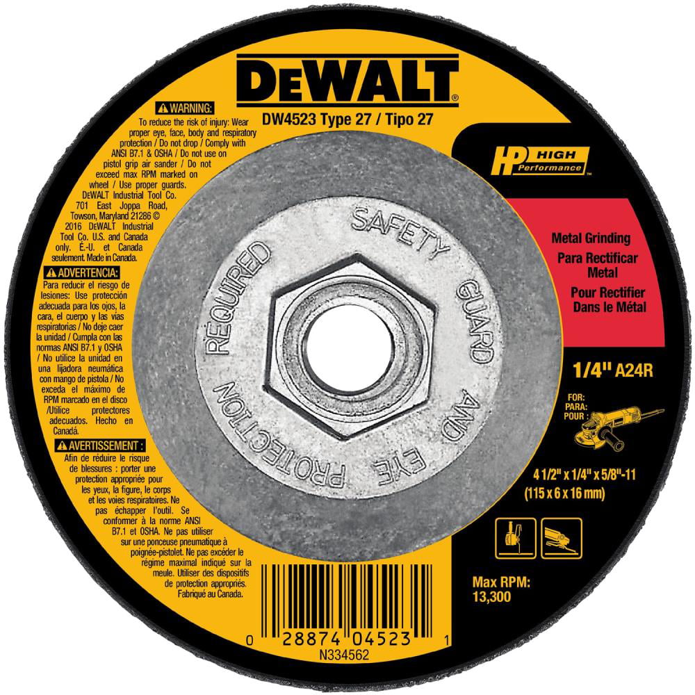 dewalt-dw4523-high-performance-metal-grinding-wheel-4-1-2-in-x-1-4-in-walmart-walmart